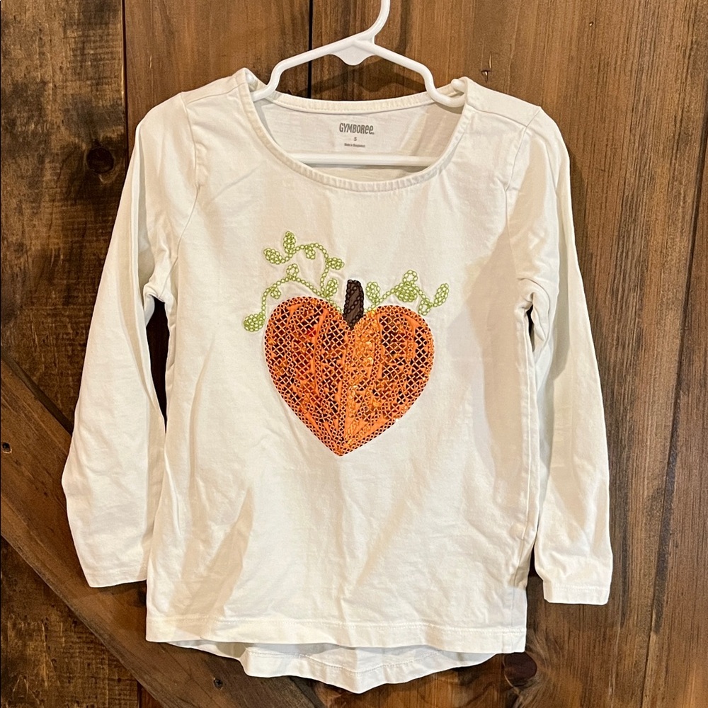 Gymboree Cream Long Sleeve with Pumpkin Design
